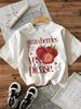 Vintage 100% Cotton T-shirt Strawberry Graphic Print Women'S Summer Casual Printed T Shirt Round Neck Short Sleeve Top Tee
