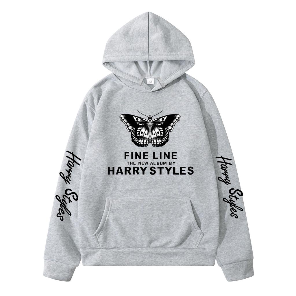 Harry Styles Peripheral Print Fashion Loose Long-Sleeved Pullover Autumn Men'S And Women'S Hooded Sweater
