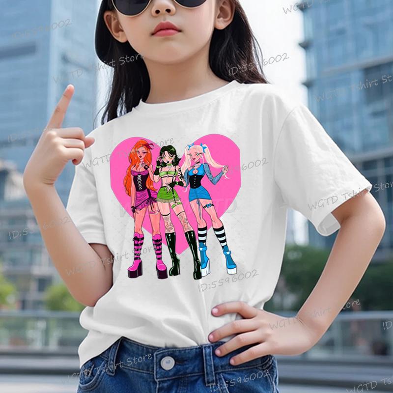 

Baby Girl Clothes KPop Demon Hunters Fashion Toddler T Shirts Cotton Shortsleeve Tops 2025 Movie New Cartoon Girls T-shirt Tops 110
