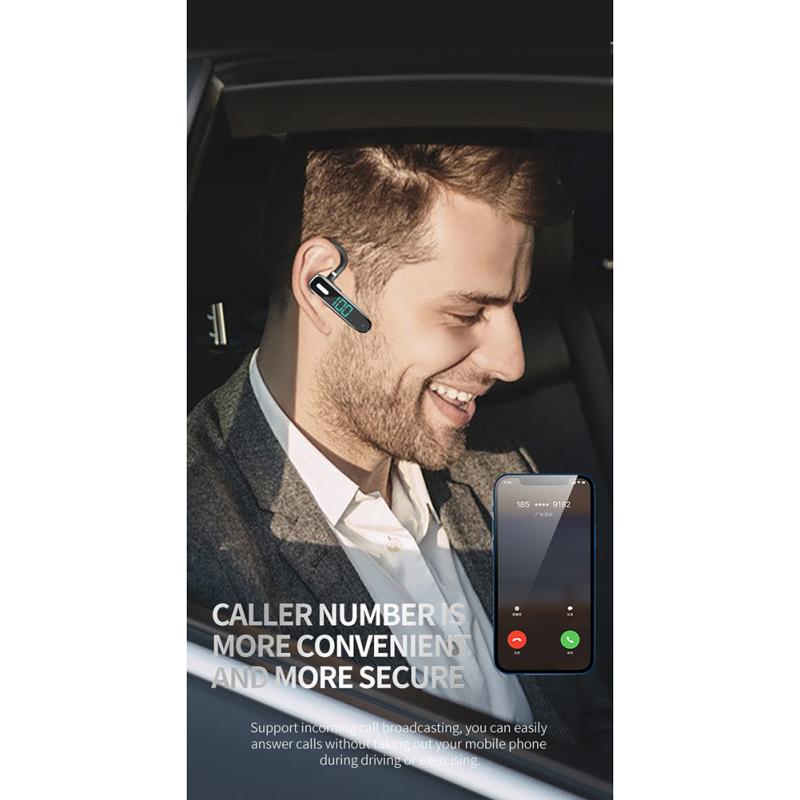 Wireless Bluetooth-compatible Headset K50 Hanging Ear Enc Call Noise Reduction Digital Display
