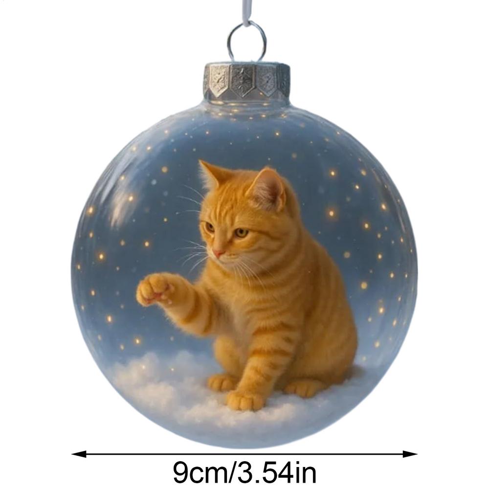 Christmas Ball Creative cat Hummingbird Pendant Plastic Transparent Atmosphere Decoration Christmas Tree Hanging ornaments