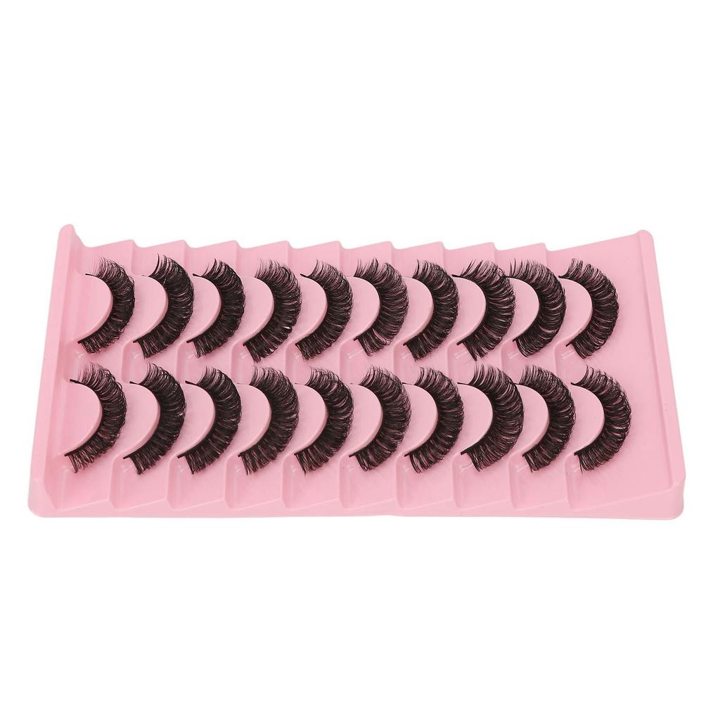 10 Pairs False Eyelashes Set DD Curl Wispy Fluffy Reusable 3D Multi Layer Fake Eye Lashes for Makeup Cosplay