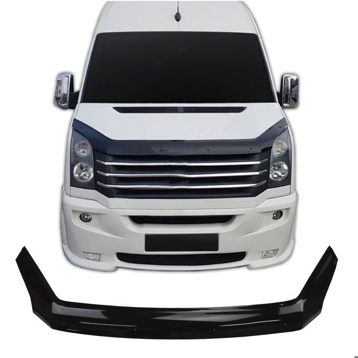 Scoutt | Bonnet Bra Deflector Protection For Volkswagen Crafter 2012-2017, Aerodynamic, Easy Assembly, No Drilling Required