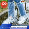 Waterproof Non-Slip High-Top Rain Shoe Covers for Men, Women, and Kids – Thick and Transparent for Rainy Days.