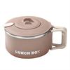 Lidded Handle Ramen Bowl with Stainless Steel Inner Container Microwave Safe Lunch Box for Instant Noodles Cooking Device