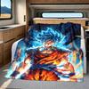 1pz Coperta in Flanella con Stampa Dragon Ball Super, Alta Qualità per Tutte le Stagioni, Decorazione per la Casa, Calore e Comfort, Perfetta per Regali di Natale