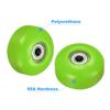 PATIKIL 52mm 95A Skateboard Wheels with Silver Bearings, Set of 4, Street Wheels, Skateboard Tricks, Cruiser Wheel Replacement, Green