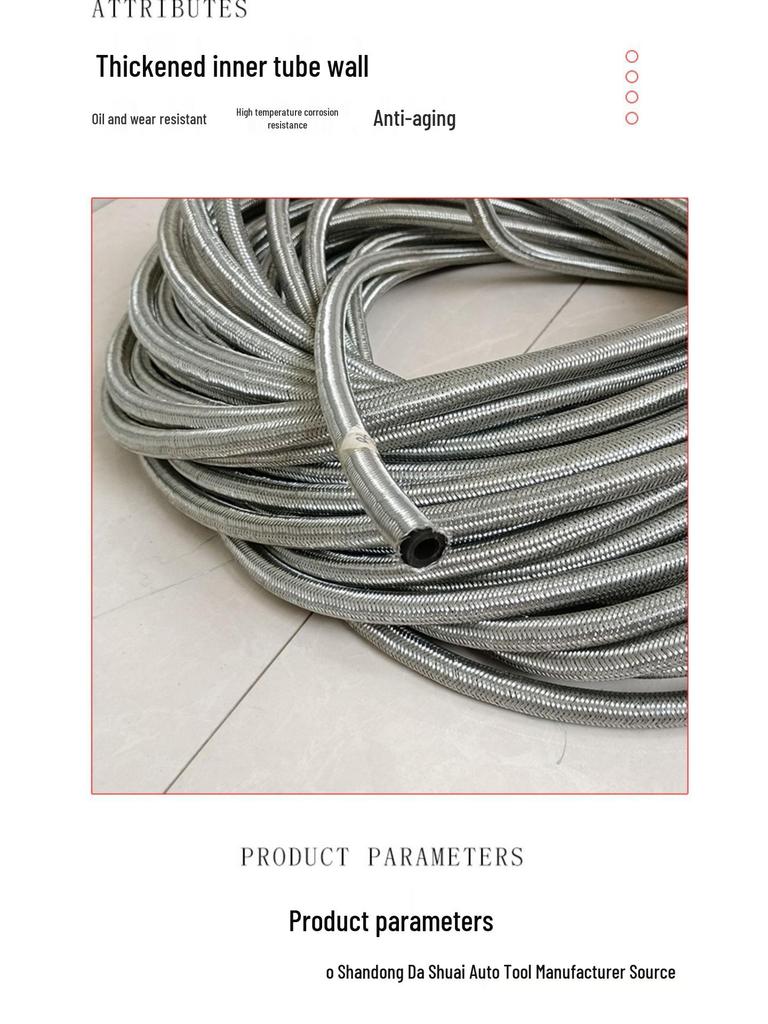 Universelles Edelstahl-Netz-Ölrücklaufrohr für Diesel-Einspritzdüse, Vierzylinder-Motor