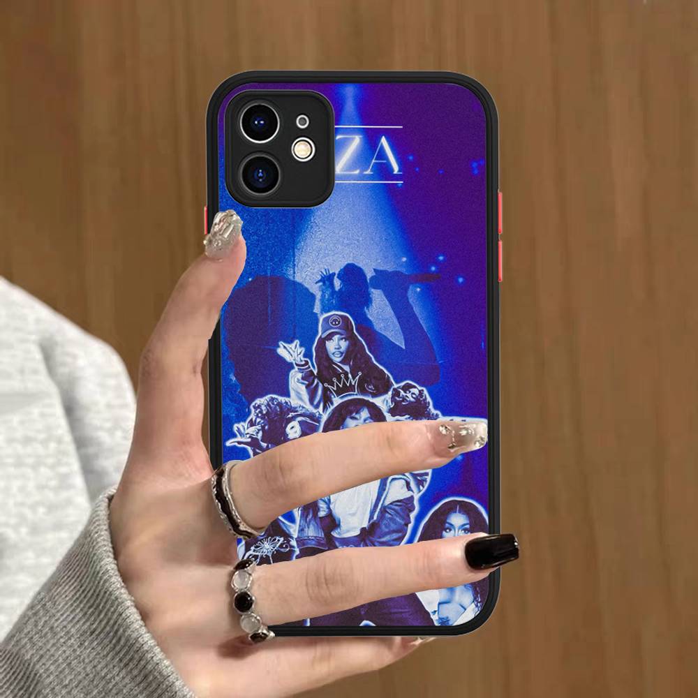 Popular Singer S-Sza Phone Case For IPhone 16 15 14 13 12 11 Pro Max Plus X XS MAX Black Matte Phone Fundas