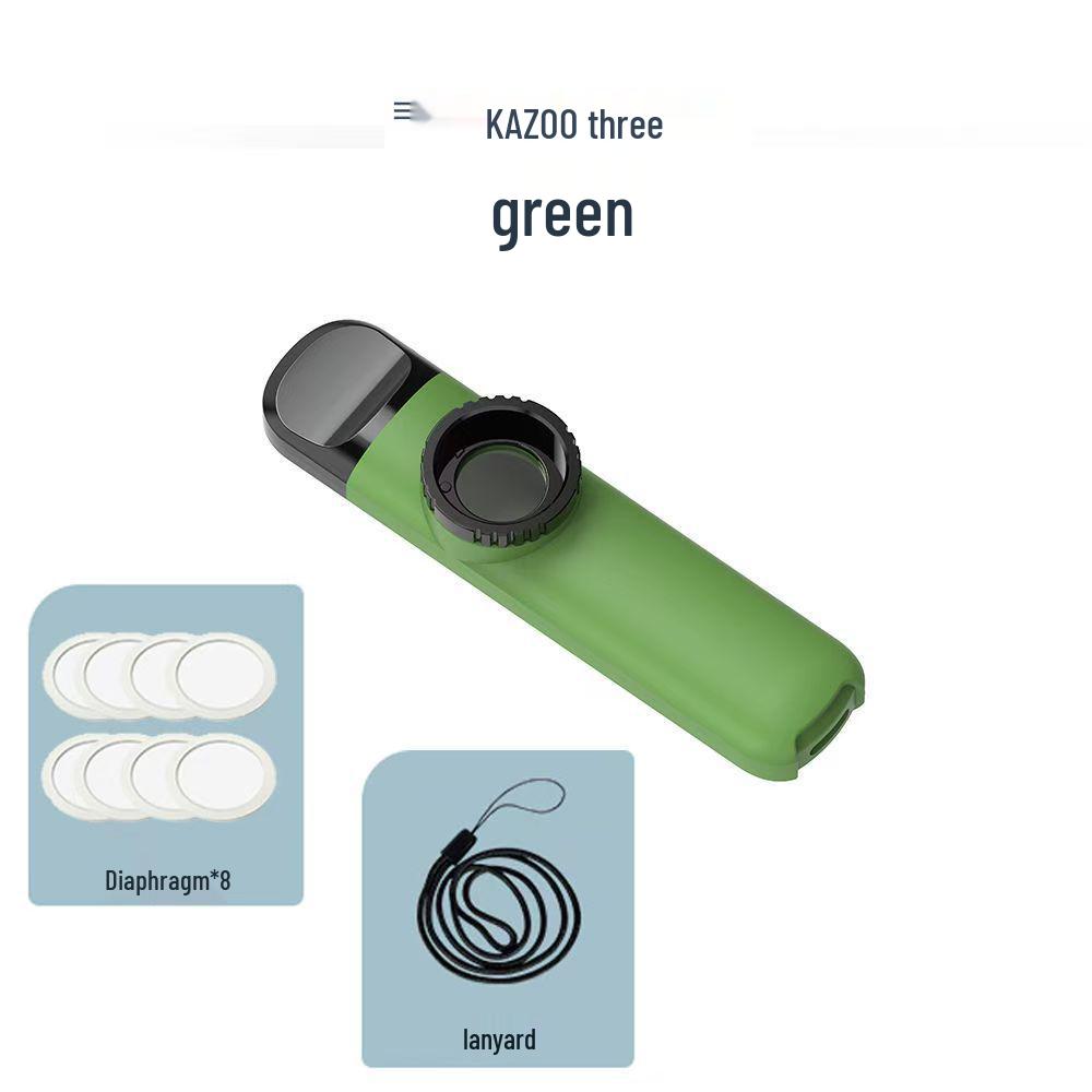 ABS Plastic Kazoo with 8 Reeds & Lanyard In PVC Blister Packaging