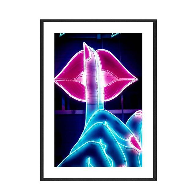 

Modern Woman Lip Sexy Fashion Style Canvas Painting Luminous Art Letter Print Poster Picture Wall Girl Woman Room Decoration No Frame 21*30cm No Frame