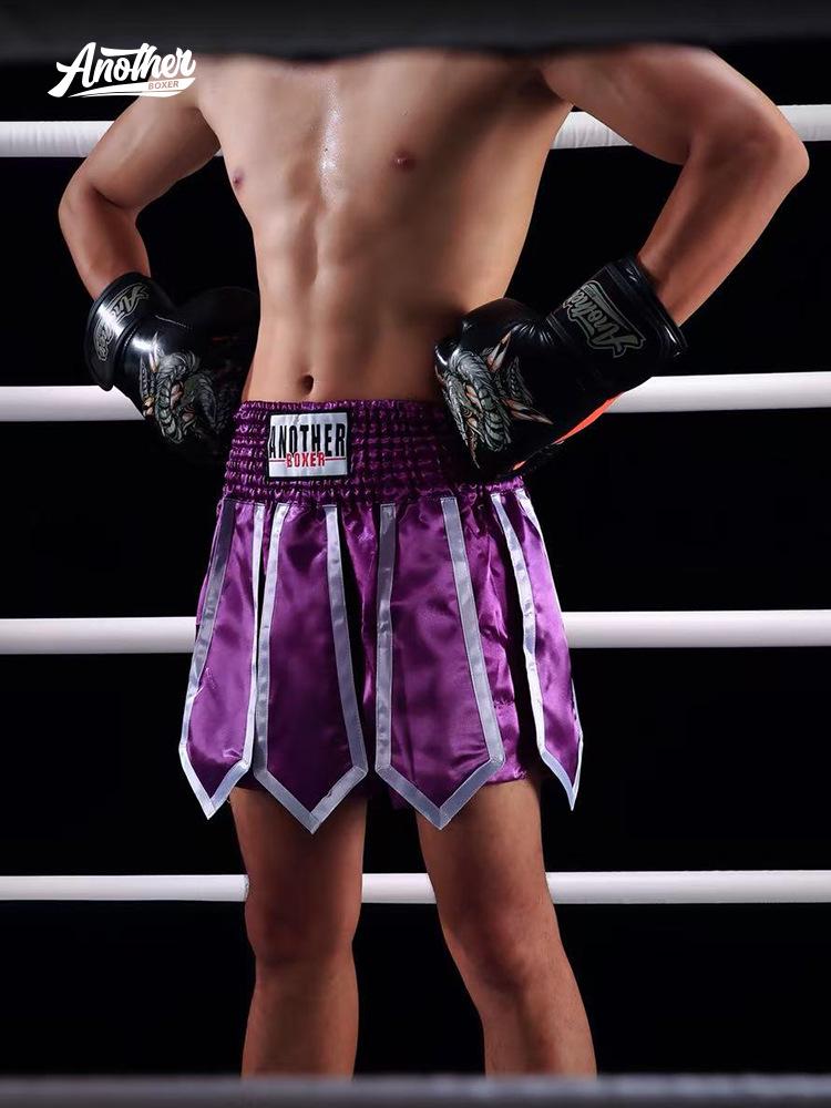 Boxing Ribbon Style Muay Thai Kickboxing Competition Shorts