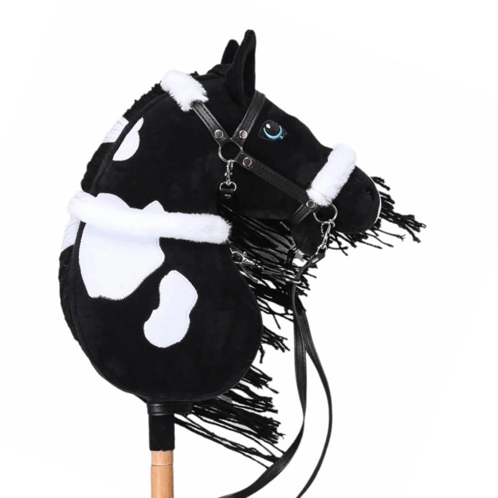 Realistic Plush Hobby Horse Soft Plush Hobby Horse Riding Stick Plush Horse Head  Performance Prop