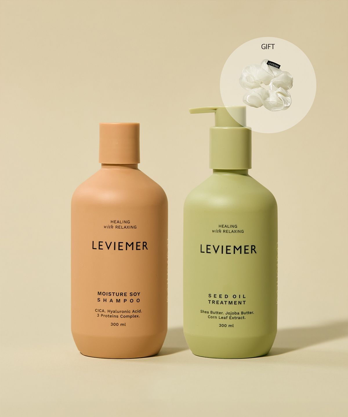 [Exclusive] Moisture Soy Shampoo & Seed Oil Treatment + Free Hair Scrunchie