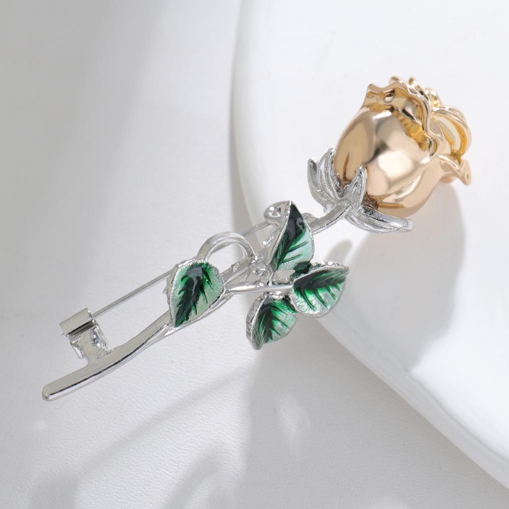 SKEDS Fashion Women Camellia Flower Crystal Enamel Brooches Pins Elegant Lady Plant Party Wedding Accessories Jewelry Corsage