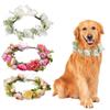 Verstellbares Elegantes Blumen-Hundehalsband für mittelgroße große Hunde Katzen Hochzeits-Foto-Requisiten Haustier-Kostüm Zubehör