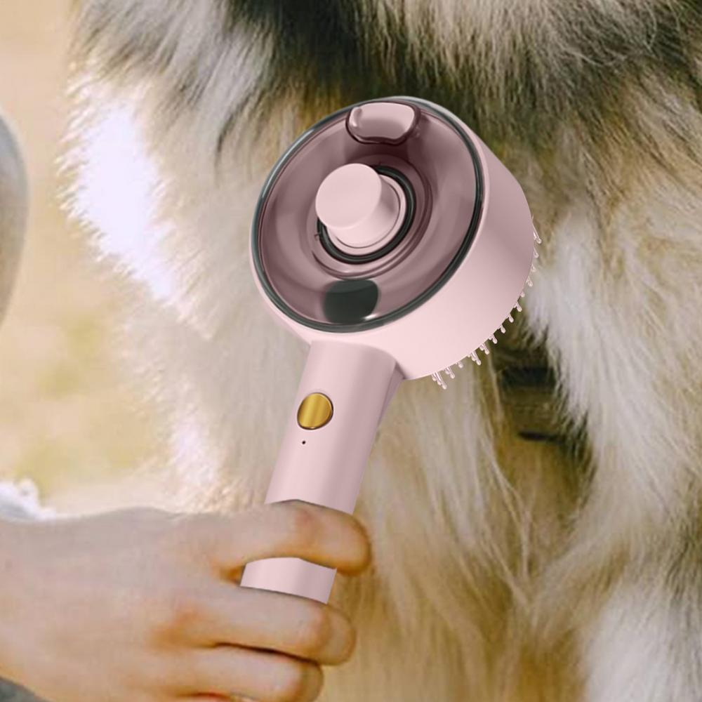 Cat Steam Brush For Shedding Cat And Dog Hair Comb USB Rechargeable Steamy Cat Brush Pet Spray Hair Removal Comb For Long