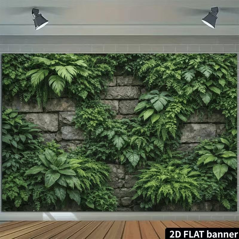 Wild Jungle Natural Moss Stone Wall Outdoor Photo Background 47.2x31.5inch/120*80cm