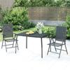Vidaxl 3-Piece Garden Furniture Set, Anthracite, Steel