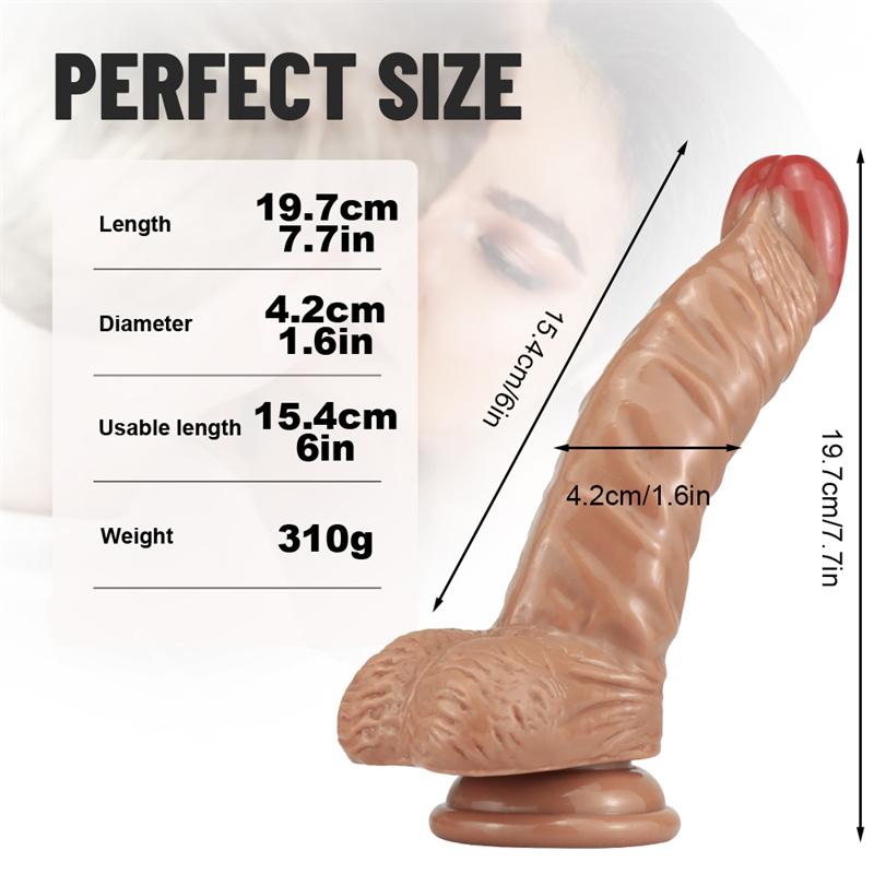 Crescent Large Simulation Dildo Crystal Soft Glue Female Masturbator Adult Products