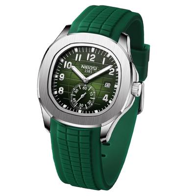 NIBOSI Silicone Sports Stylish and Large Arabic Date Luxury Gift for Men Men's Watch, Waterproof, Casual, Analog, Numerals, Easy-to-Read Dial,