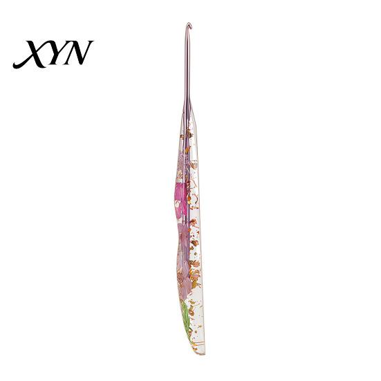 Decorative Crochet Needle Resin Hook for Beginners, Crocheting Lovers, 2.0mm-8.0mm Ergonomic with Long Floral Handle Blankets, Dolls, Shawls,