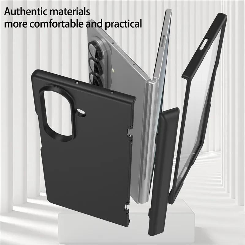 High-end Matte Magnetic Charging Hinge Phone Case For Samsung Galaxy Z Fold 7 5G Full-pack HD Screen Front Film Shockproof Cover