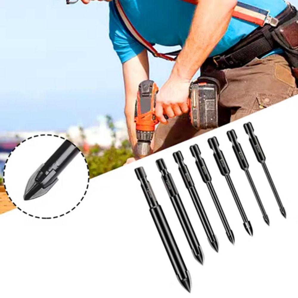10pcs/set Professional Tile Drill Bit Precision Cross Drill Bit  Concrete Drilling