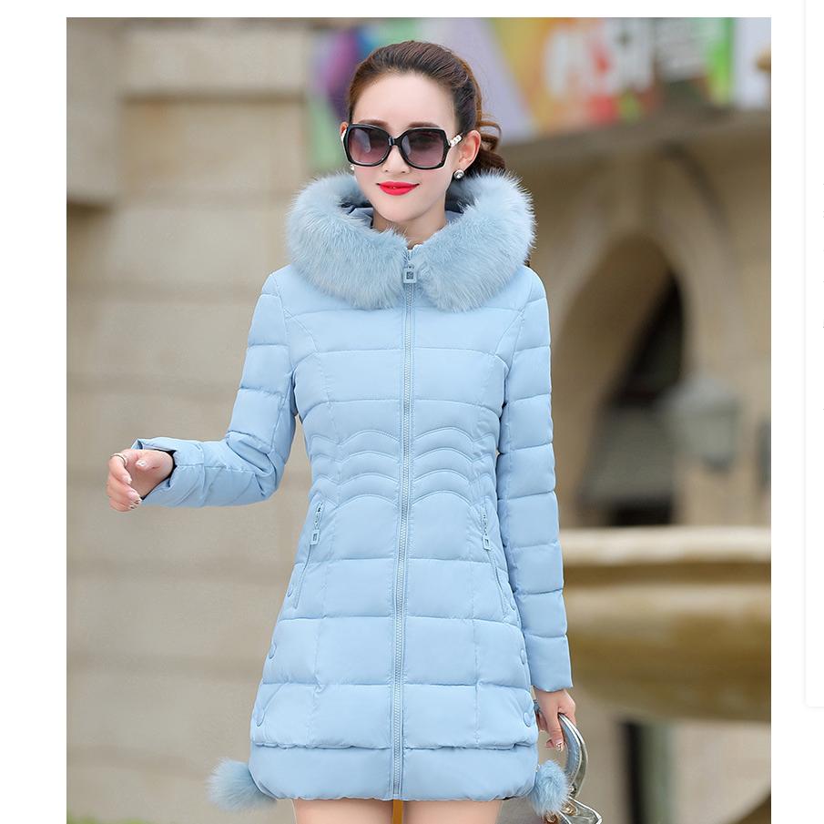 Down Jacket Women's Korean Version of The Slim Mid-length Women's Padded Jacket Padded Jacket