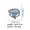 Cute Animals Hippo Cat Triangle Ruler Math Enamel Pin Cute Brooch Pines Lapel Pins Badge Clothing Accessories Funny Jewelry Gift