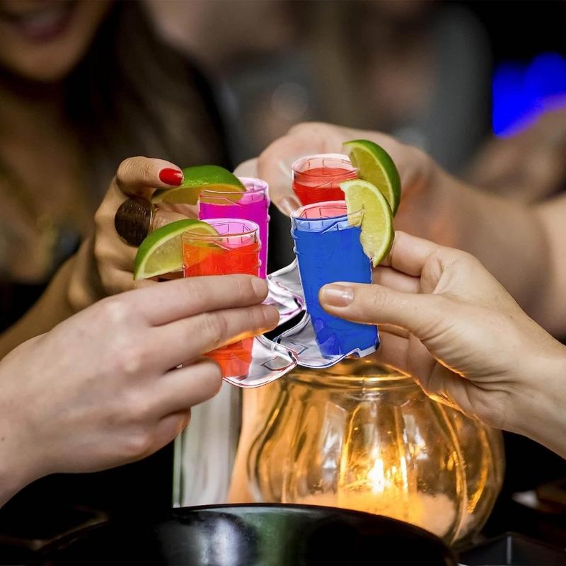 20pcs Plastic Boot Shot Cups for Weddings Bachelorette Party Birthdays Boot Shot Cup (Pack of 20) for Liquor
