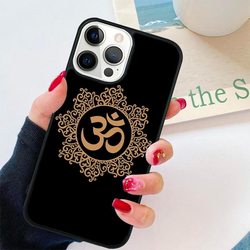 Om Yoga Symbol Hindu Logo Phone Case For iPhone 17 Air 16 pro max 15 14 plus 12 13 Soft Bumper Shell Cover coque