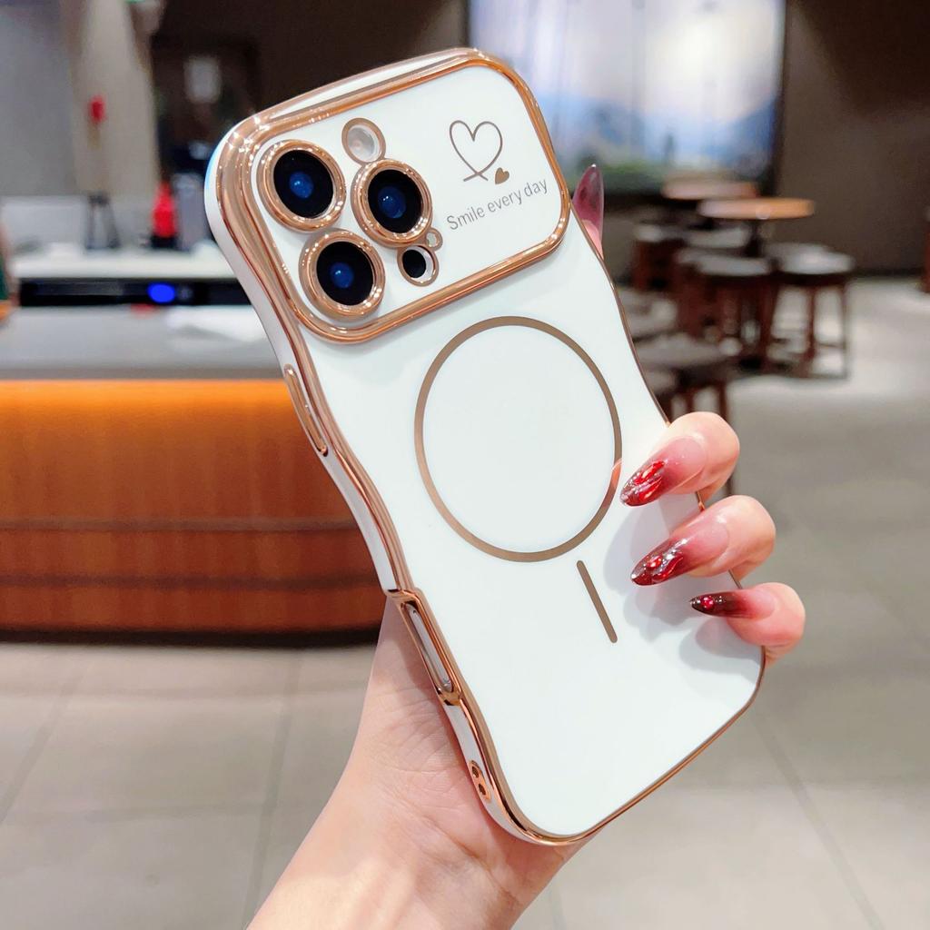 Duże magnetyczne okienko etui na telefon komórkowy Pasuje do akcesoriów Samsung S25ulta A56 Galwanizowana powłoka S24 Etui ochronne S23 Trend