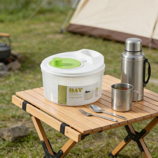 Large Salad Spinner Dehydrator with Stainless Steel Basin And Filter Basket 3/5L Multi-Use Vegetable Washer Dryer Strainer for Fruits And Lettuce