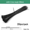 Black Self-Locking Nylon Cable Tie with Strong Anti-Theft Buckle