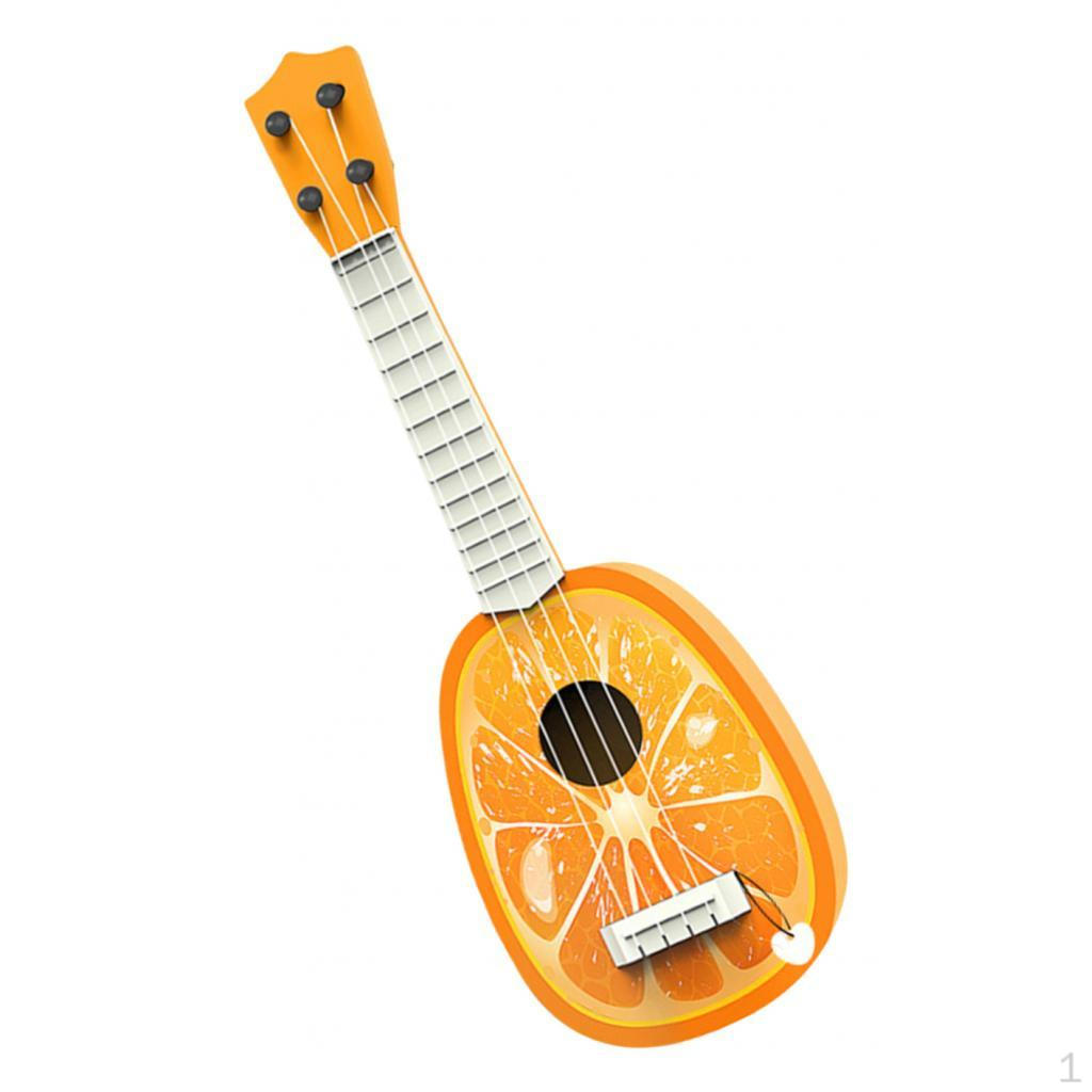 

Children s Ukulele 12.8 Inch Music Toy with Pick Small Guitar Learning Tool for Ages 1 And Up Orange