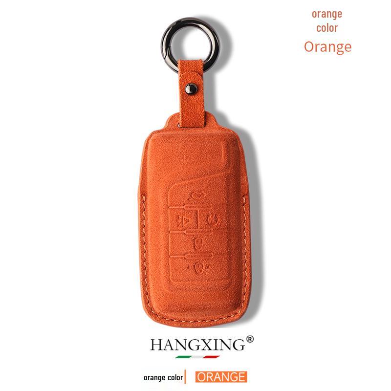 Compatible Key Case for GAC AION Y & Trumpchi GS Models (GS3, GS4, GS5, GS6m) with Suede Shell and Buckle Design