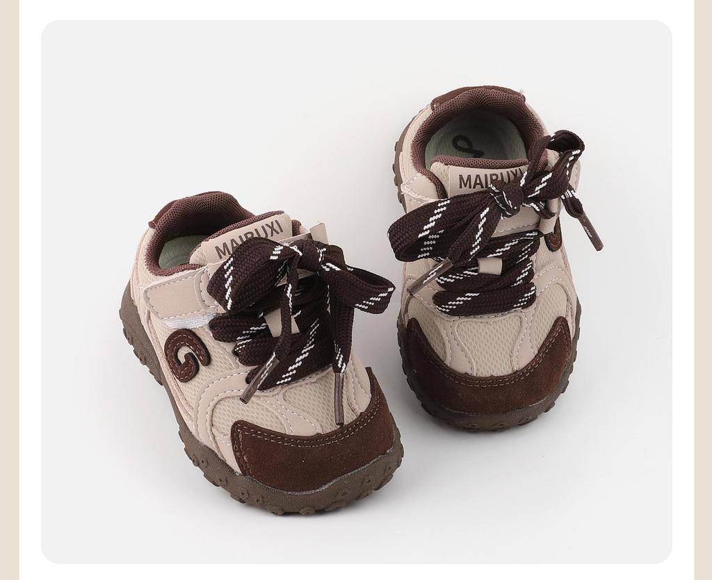 Baby Soft-Soled Color-Block Pre-Walking Sports Shoes for Toddlers - Korean Style, Unisex