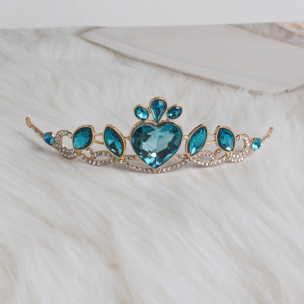 Princess Academy Style Multicolor Optional Crown Tiara Girls Barbie Anime Tiara Stage Performance Accessories