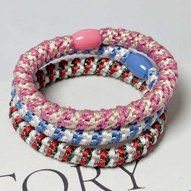 3 Stück/Set Damen Mode Golddraht Haargummis Elastische Spiralhaargummis Für Mädchen Haarspangen Scrunchie-Accessoires Knekkies