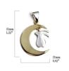 Oriental Vibrations Rabbit Moon Silver Pendant Top