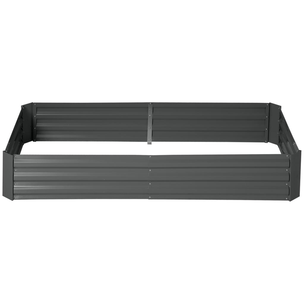 Raised Garden Bed Rectangular Metal Planter with Stakes for Tomatoes and Climbing Plants 180 X 90 X 29.5 Cm