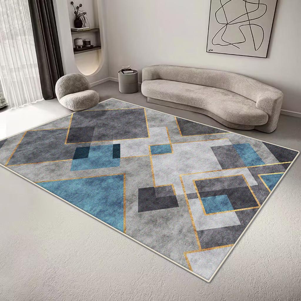 Geometrischer Teppich im nordischen Stil für Wohnzimmer Minimalismus Dekoration Schlafzimmer Große Teppiche 200x300CM Bürobereich Rutschfeste Bodenmatte