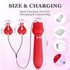 Heart-Shaped Nipple Clamps & Rose Vibrator Massager: Insertable Breast Stimulator & Masturbator Adult Toy