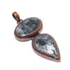 Larvikite Pendant Handmade Gemstone Jewelry, Copper Electroformed Pendant ,Unique Design Jewelry Pendant