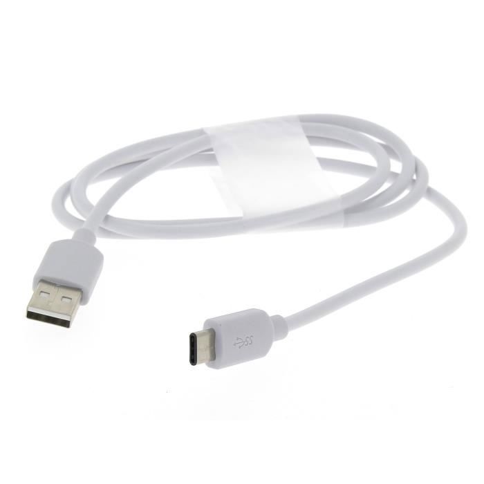 USB Type C Cable - ACCE2S - Sync & Charge - Compatible with XIAOMI - White - 1 Unit