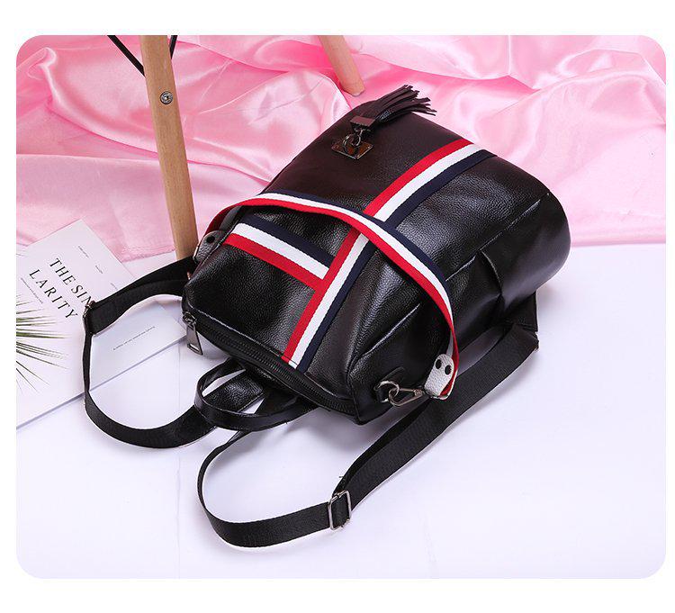 Ribbon Pendant Bear Two-way Shoulder Backpack for Women