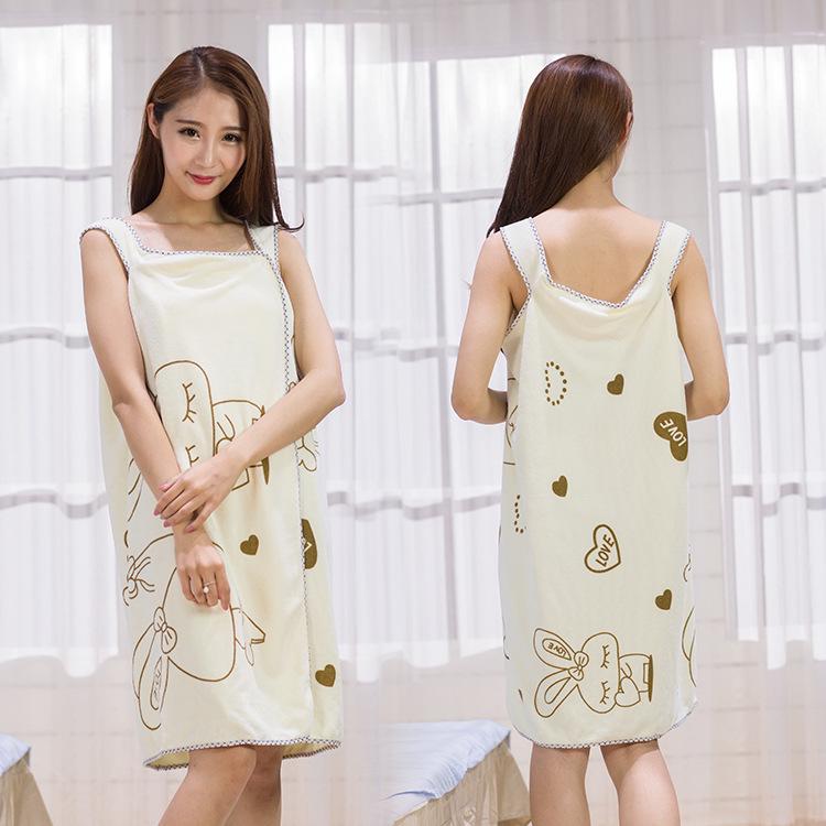 Printed Variety Bath Skirt Magic Wearable Suspender Bath Towel Anti-light Beauty Salon Sweat Steaming Summer Bath Towel