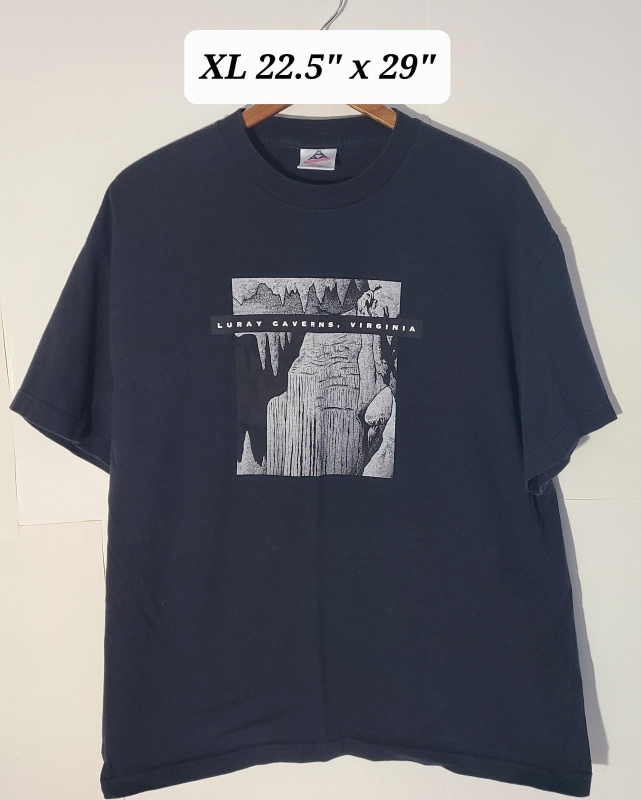 Vintage 90s Luray Caverns, Virginia Black XL T-Shirt Made in USA Unisex T-Shirt S