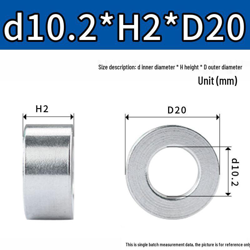M8M10 Aluminum Alloy Thickened Round Hollow Spacer Sleeve